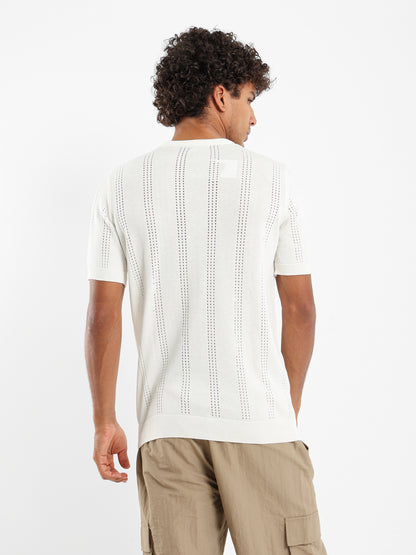 Open Knit Tricot T-Shirt