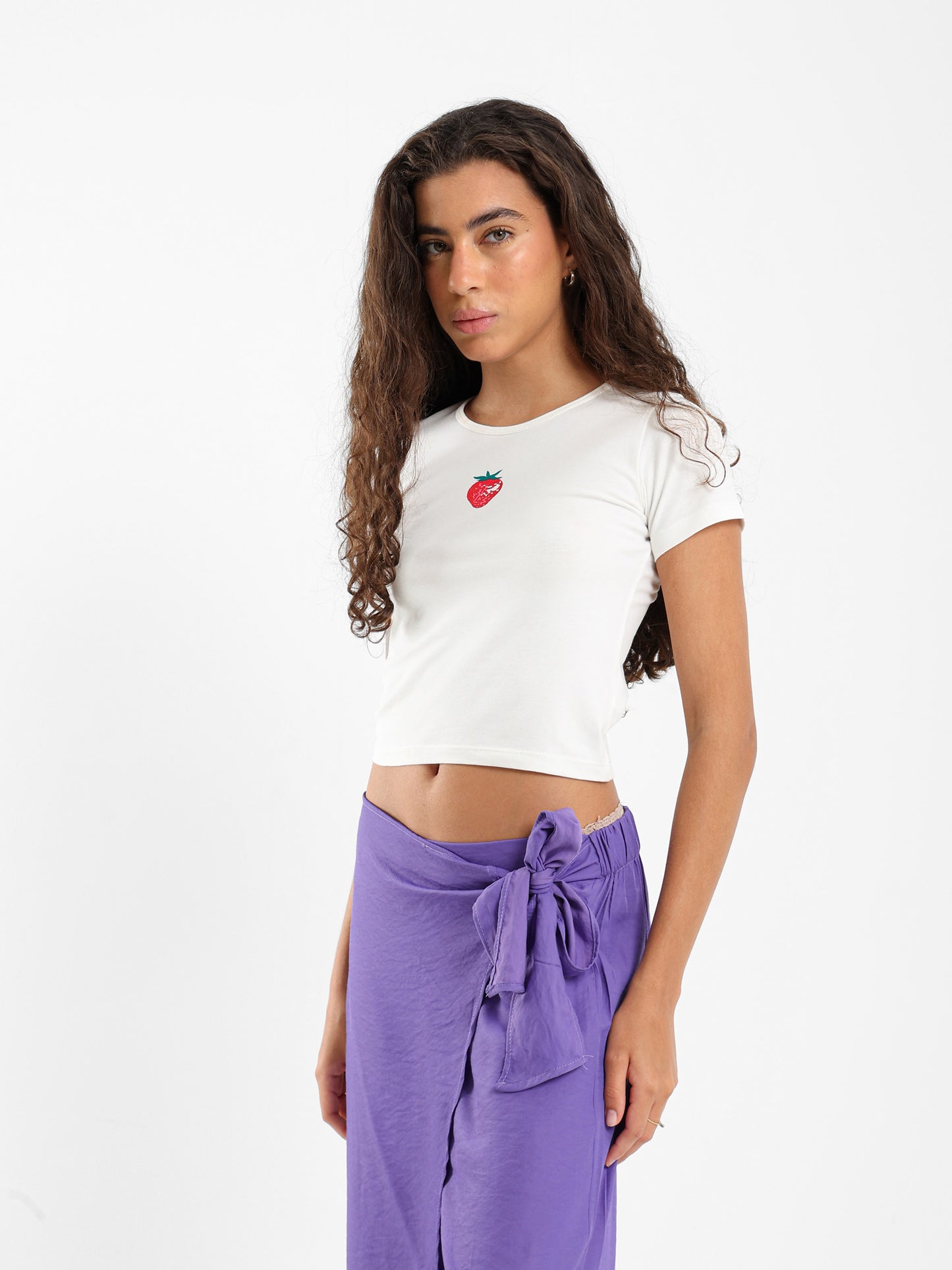 Strawberry Print Baby Tee