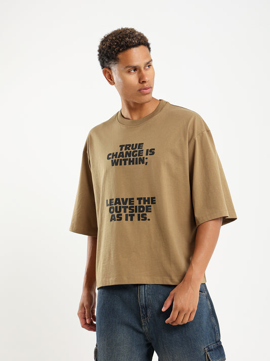 Leave The Outside Printed T-Shirt