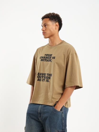 Leave The Outside Printed T-Shirt