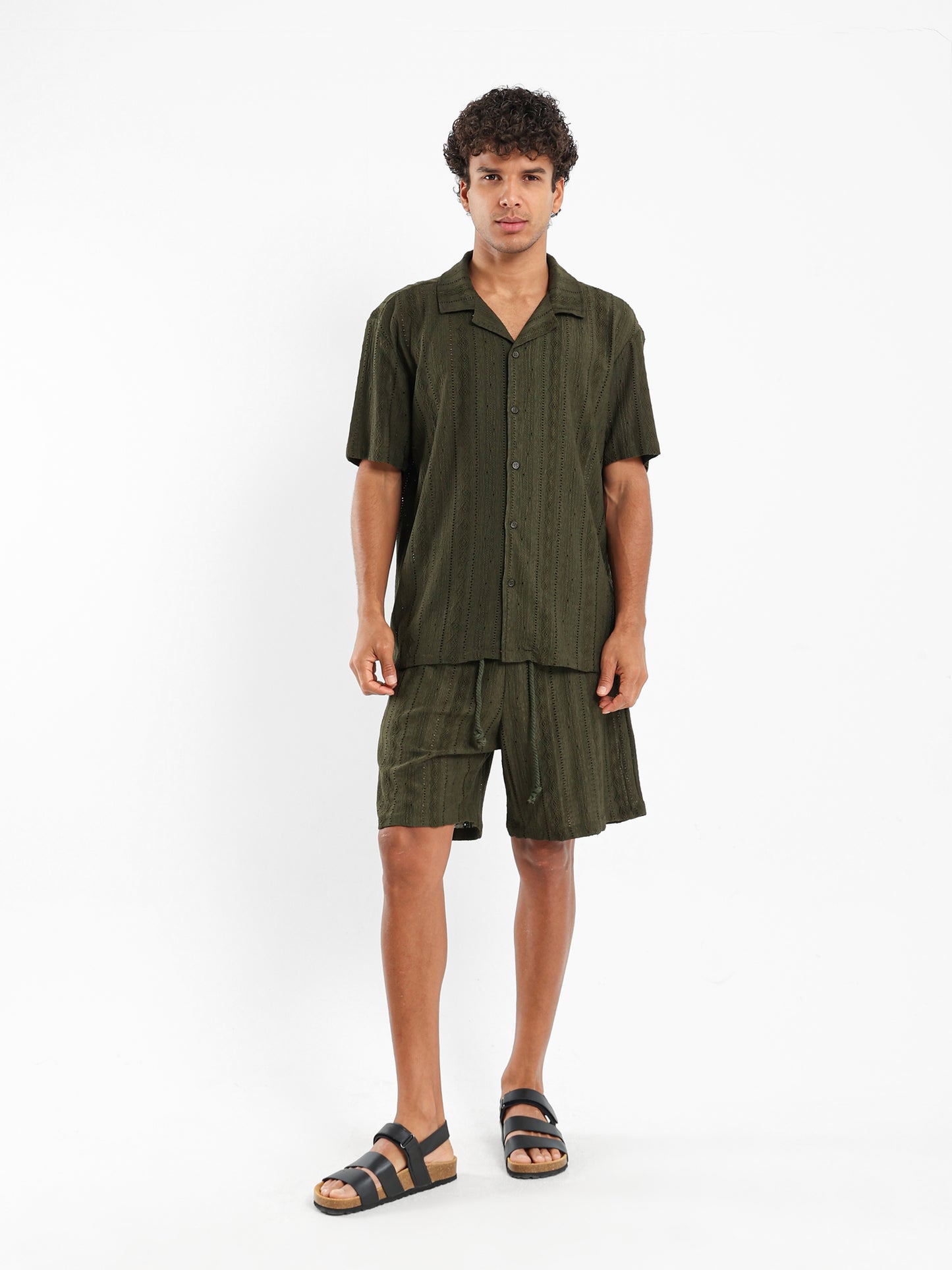 Textured Short Sleeves Shirt
