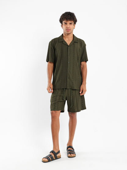 Textured Short Sleeves Shirt