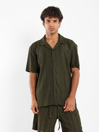 Textured Short Sleeves Shirt