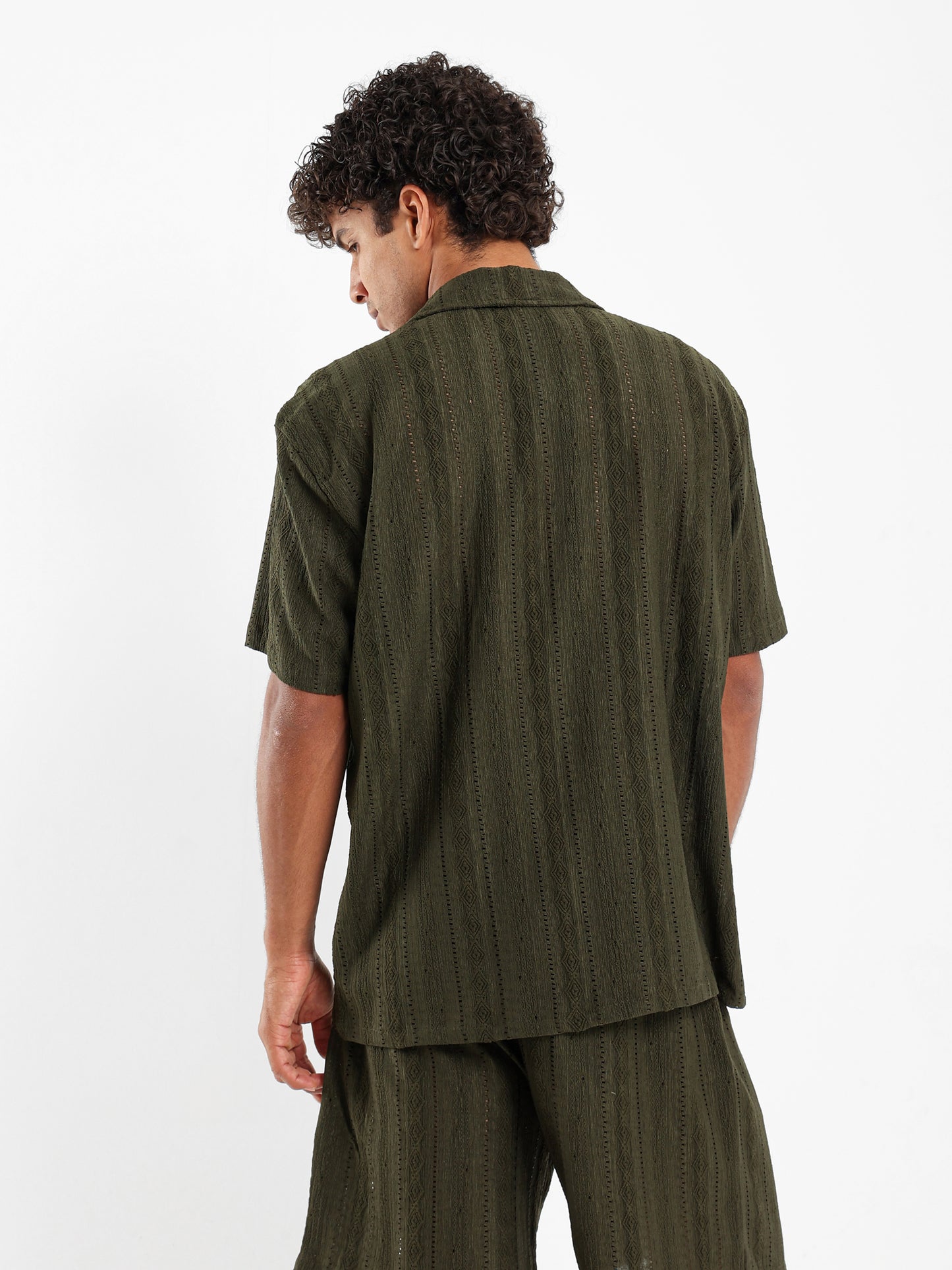 Textured Short Sleeves Shirt