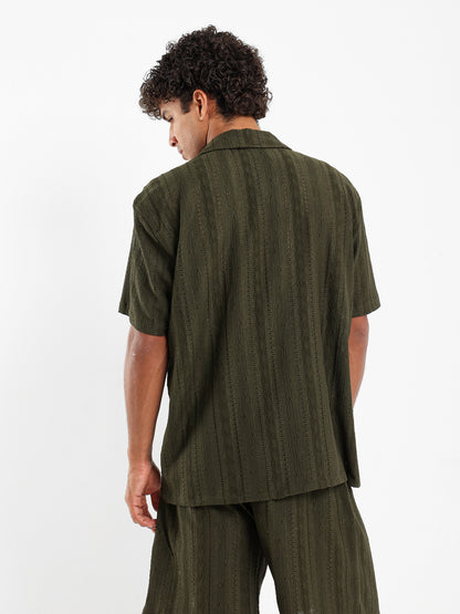 Textured Short Sleeves Shirt