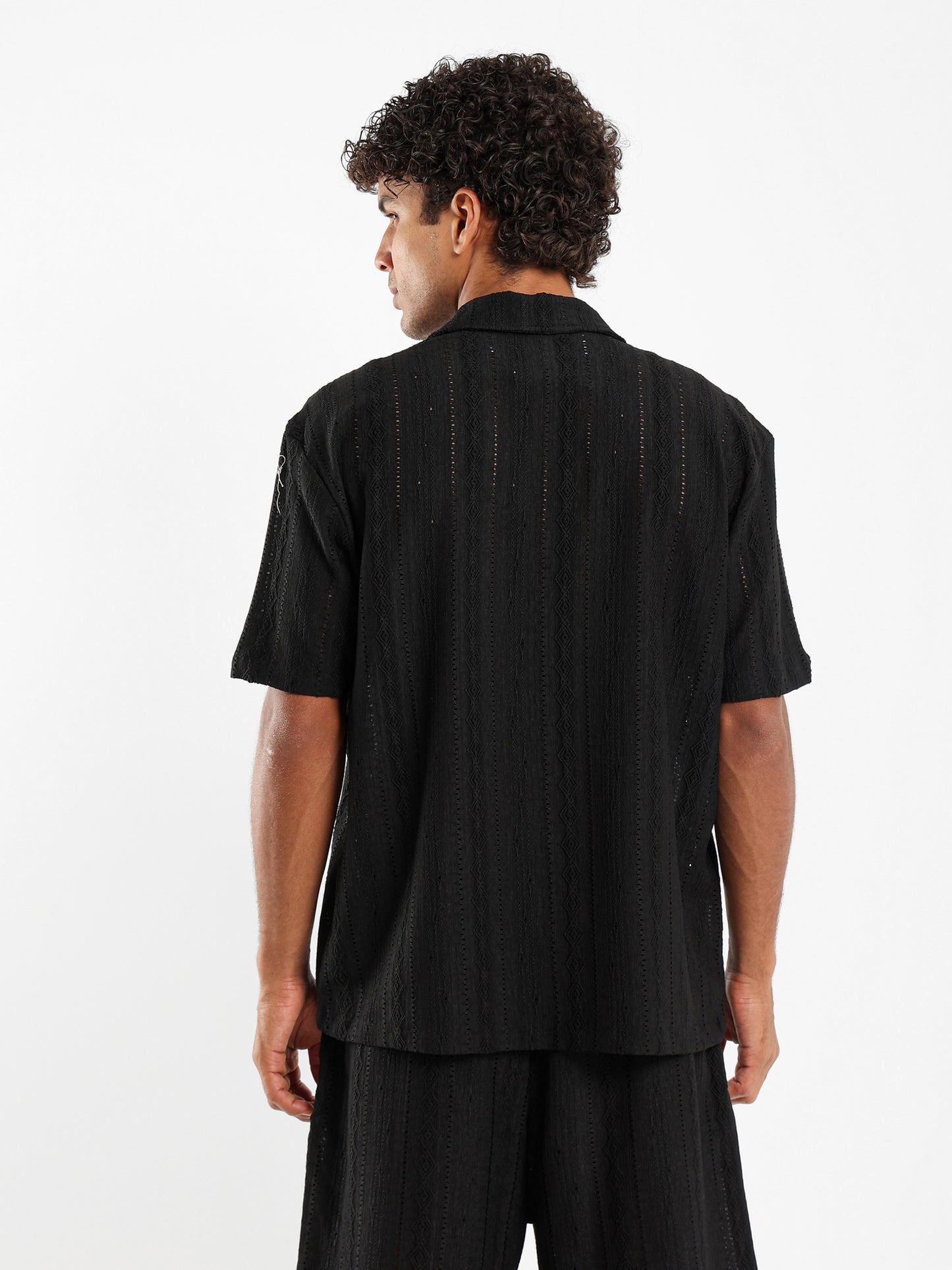 Textured Short Sleeves Shirt
