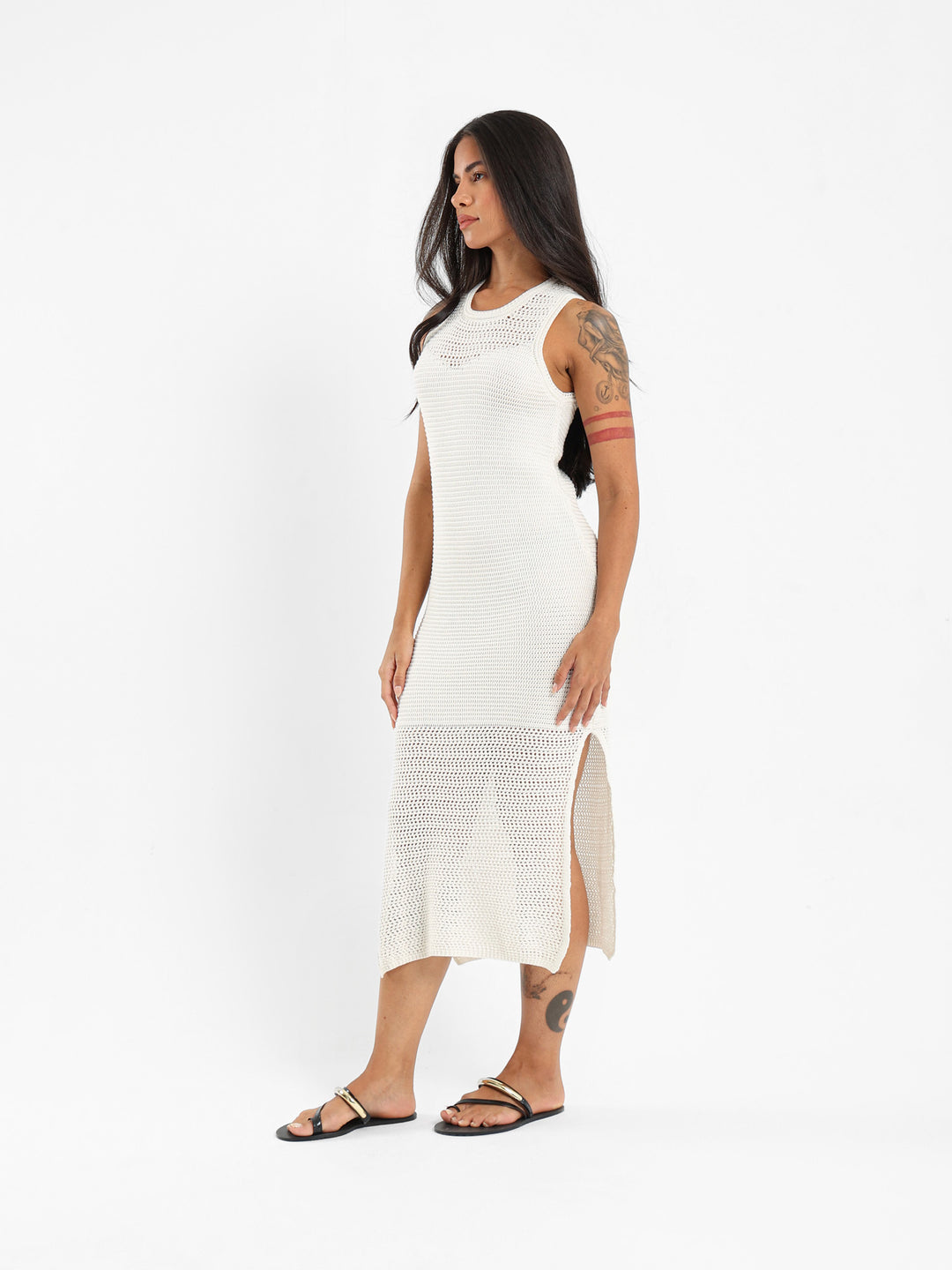 Sleeveless Maxi Dress With Slits