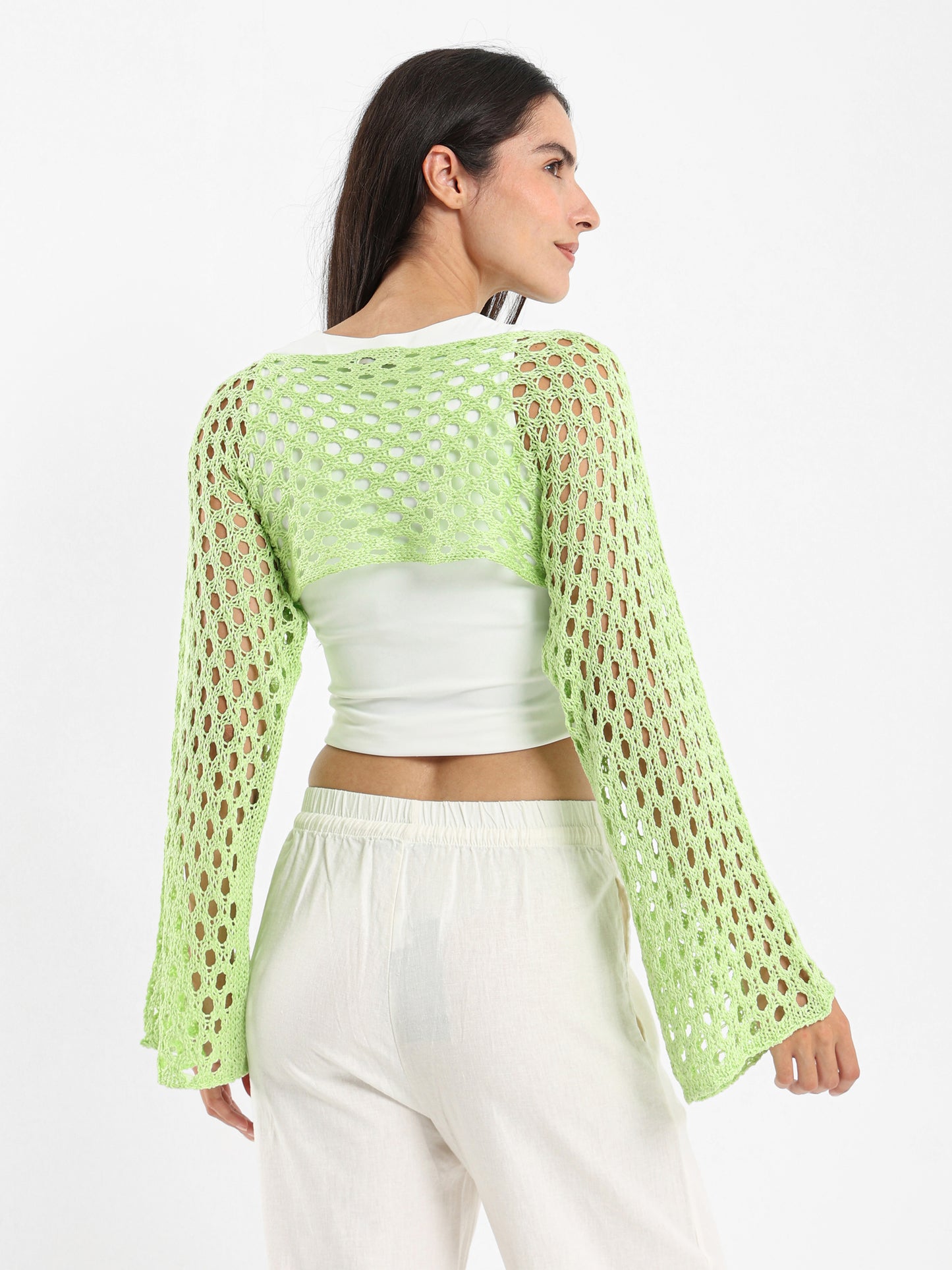 Long-Sleeve Tricot Knit Top