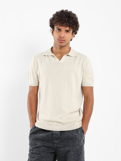Basic Tricot V-Placket Polo
