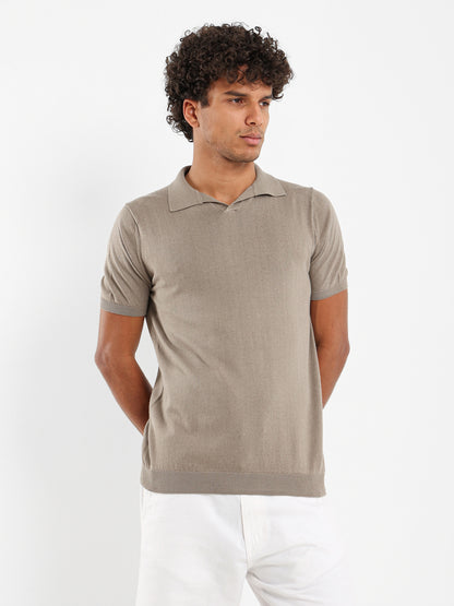 Basic Tricot V-Placket Polo