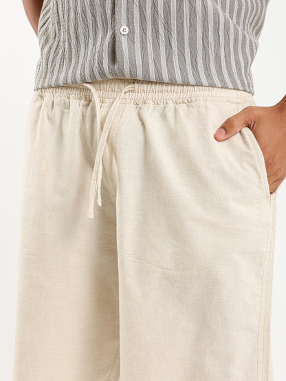 Regular Fit Linen Shorts