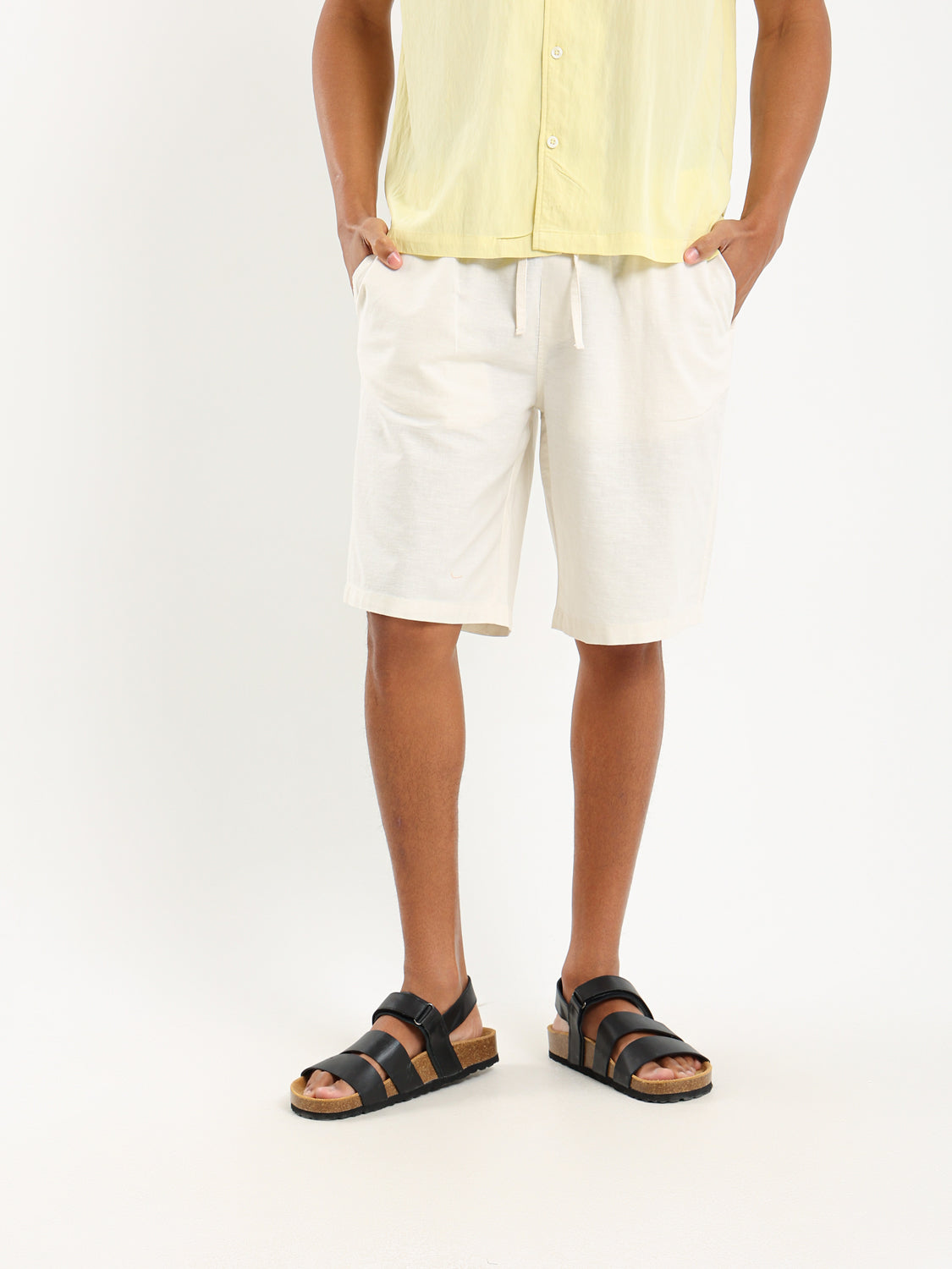 Regular Fit Linen Shorts