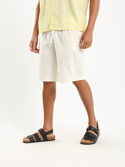Regular Fit Linen Shorts