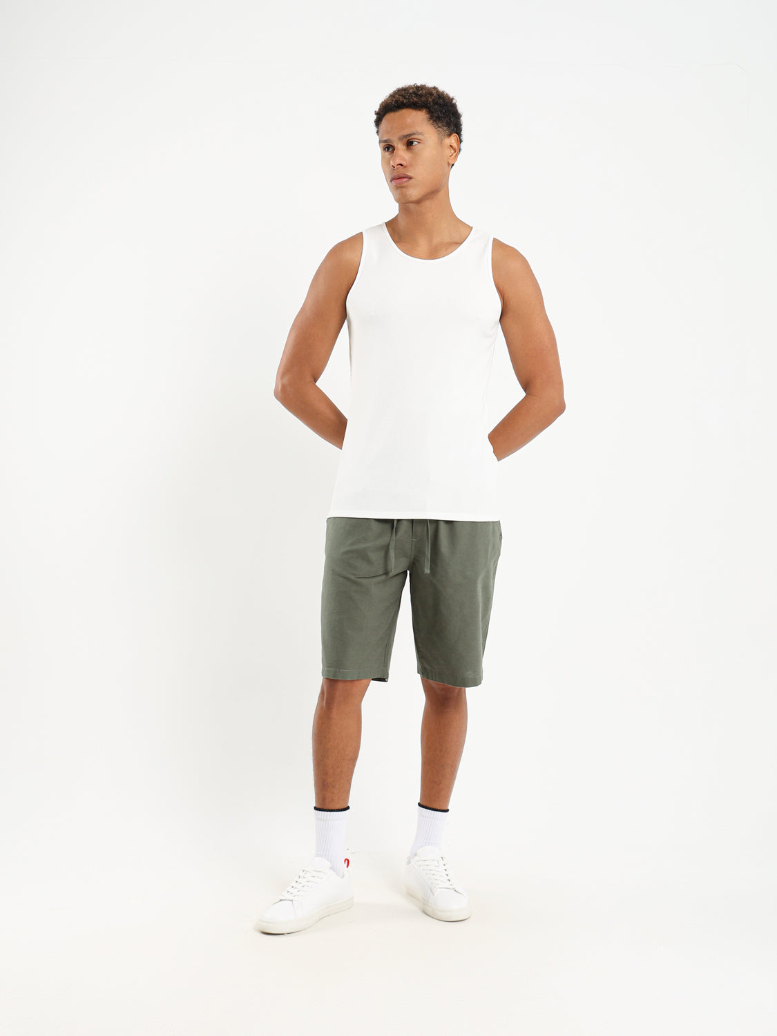 Regular Fit Linen Shorts