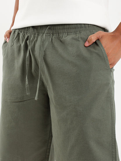 Regular Fit Linen Shorts