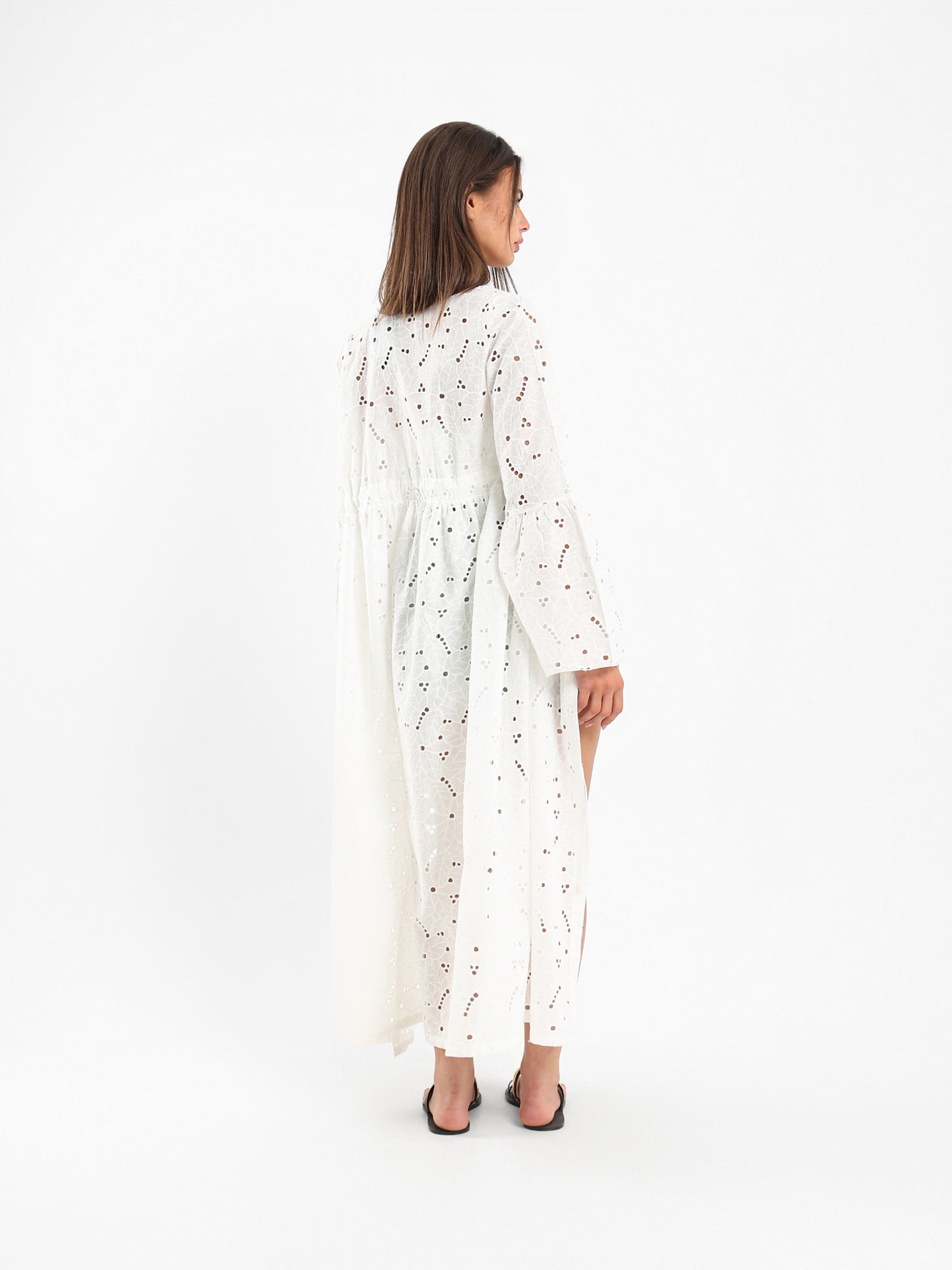 Long Embroidered Sangallo Kimono Jacket