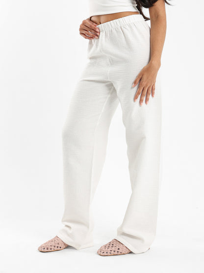 Jacquard Textured Pants