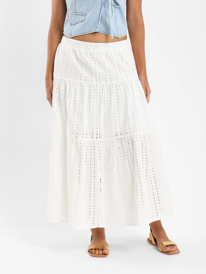 Midi Tiered Sangallo Skirt