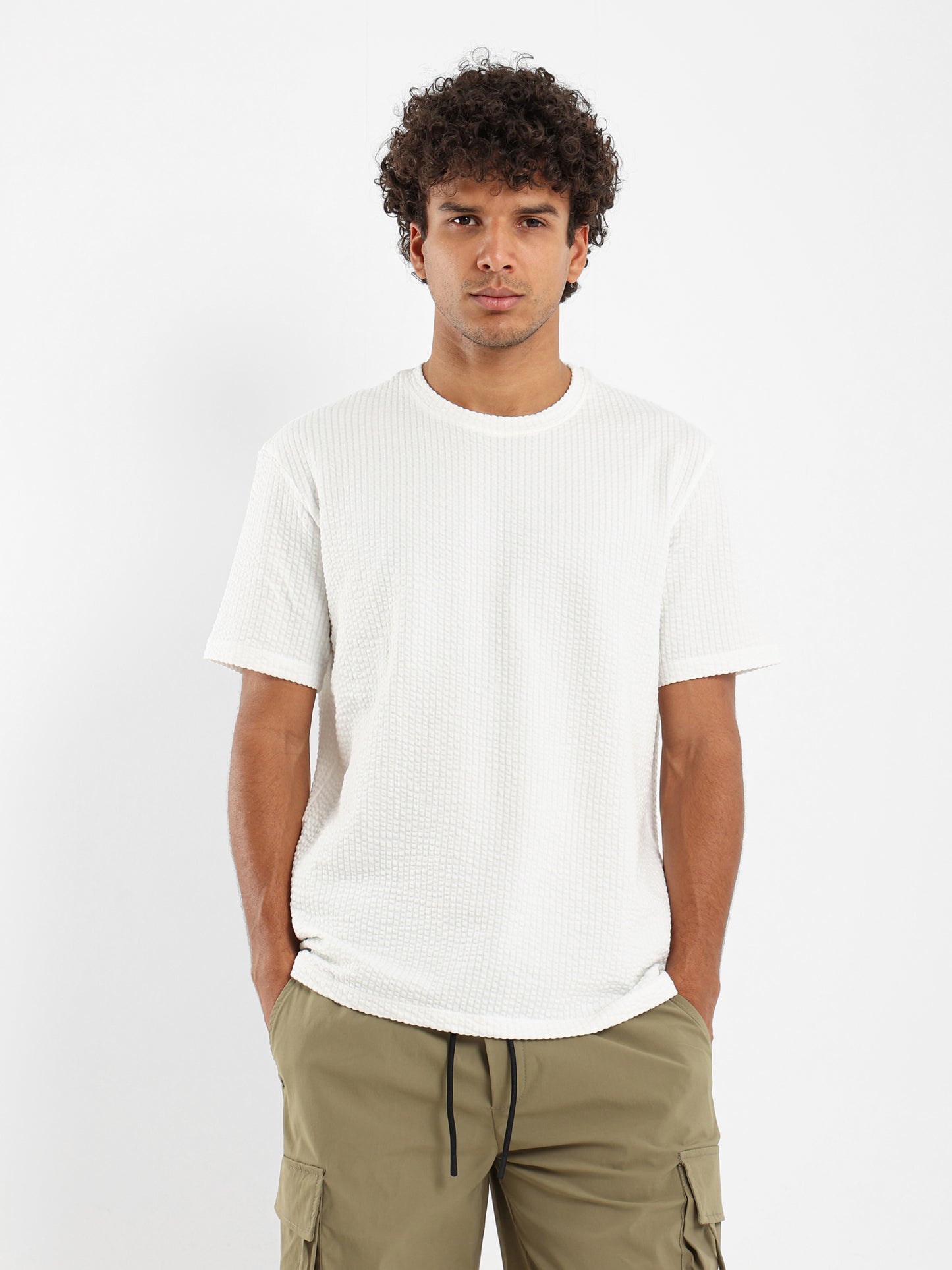 Textured Casual T-Shirt