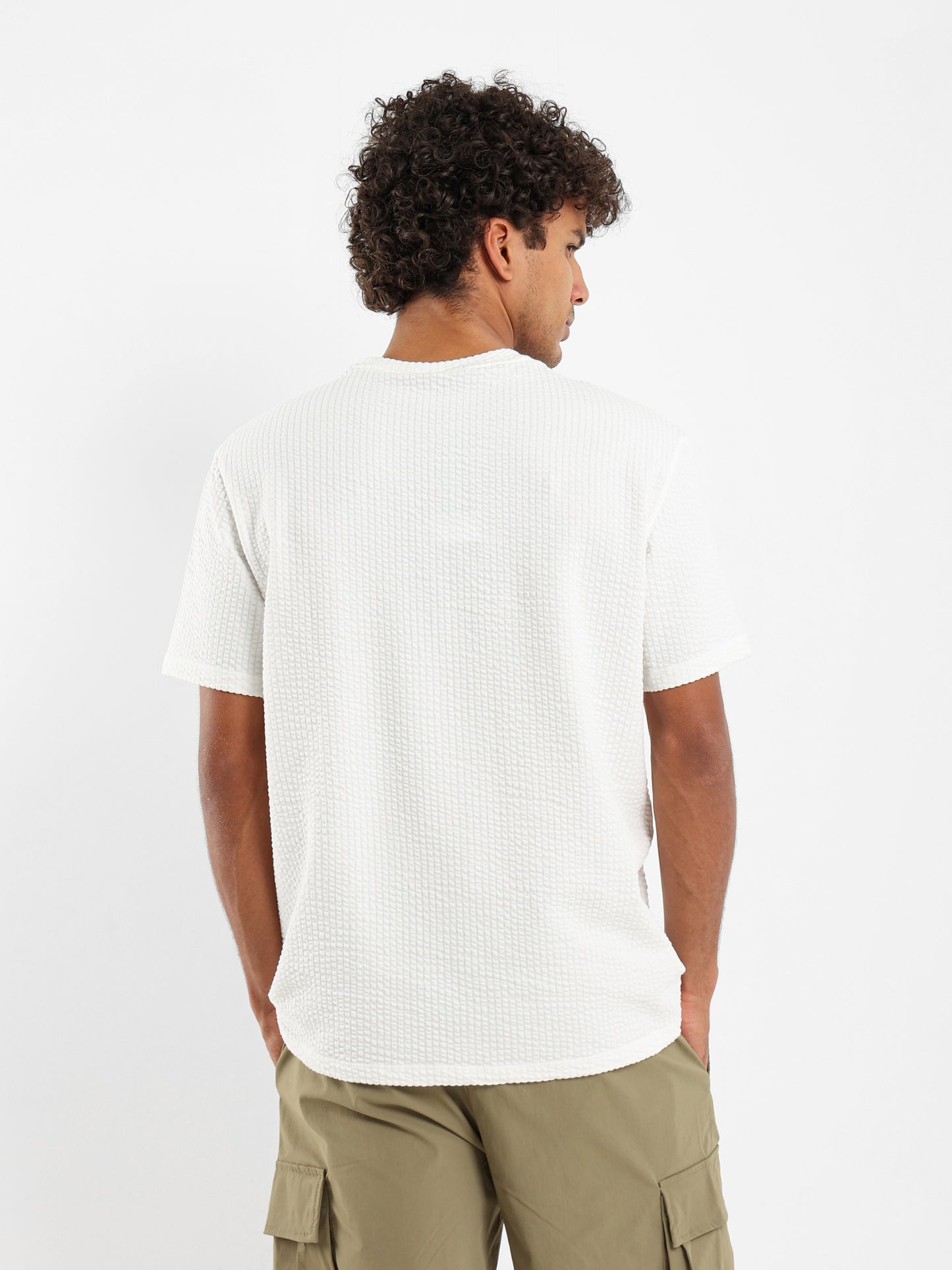 Textured Casual T-Shirt
