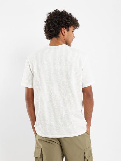 Textured Casual T-Shirt
