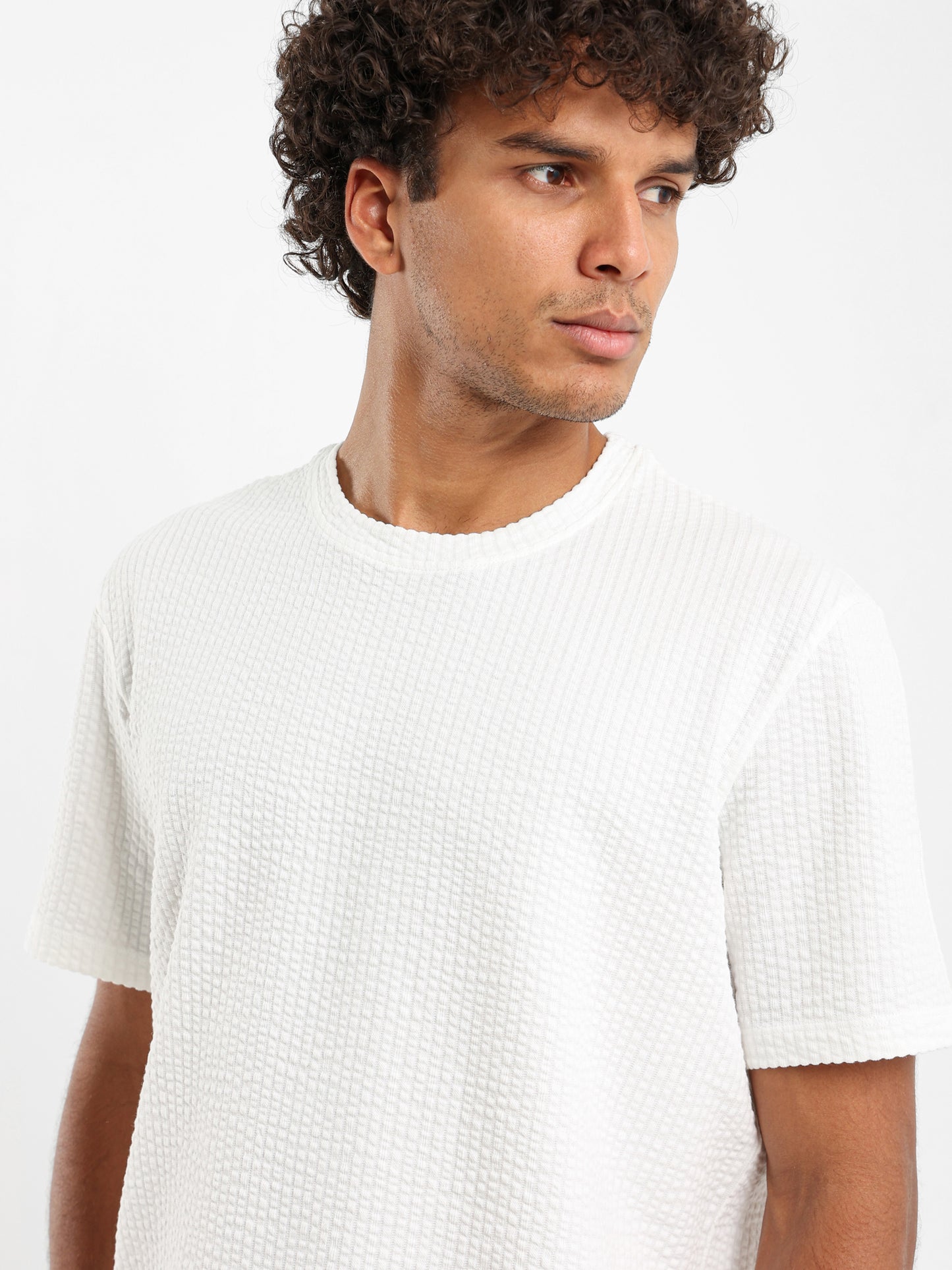 Textured Casual T-Shirt