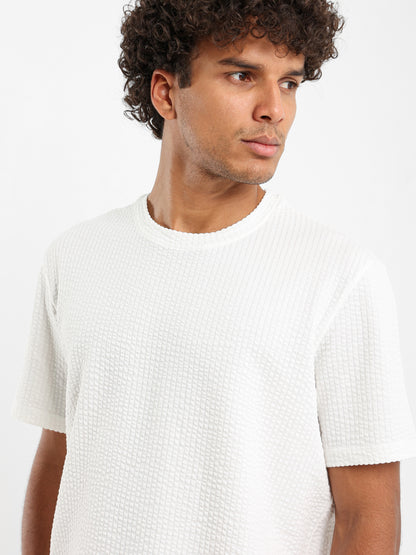 Textured Casual T-Shirt
