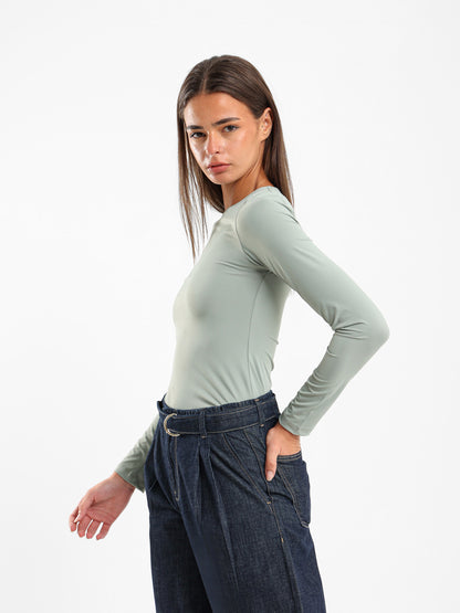 Fitted Basic Long Sleeve Top