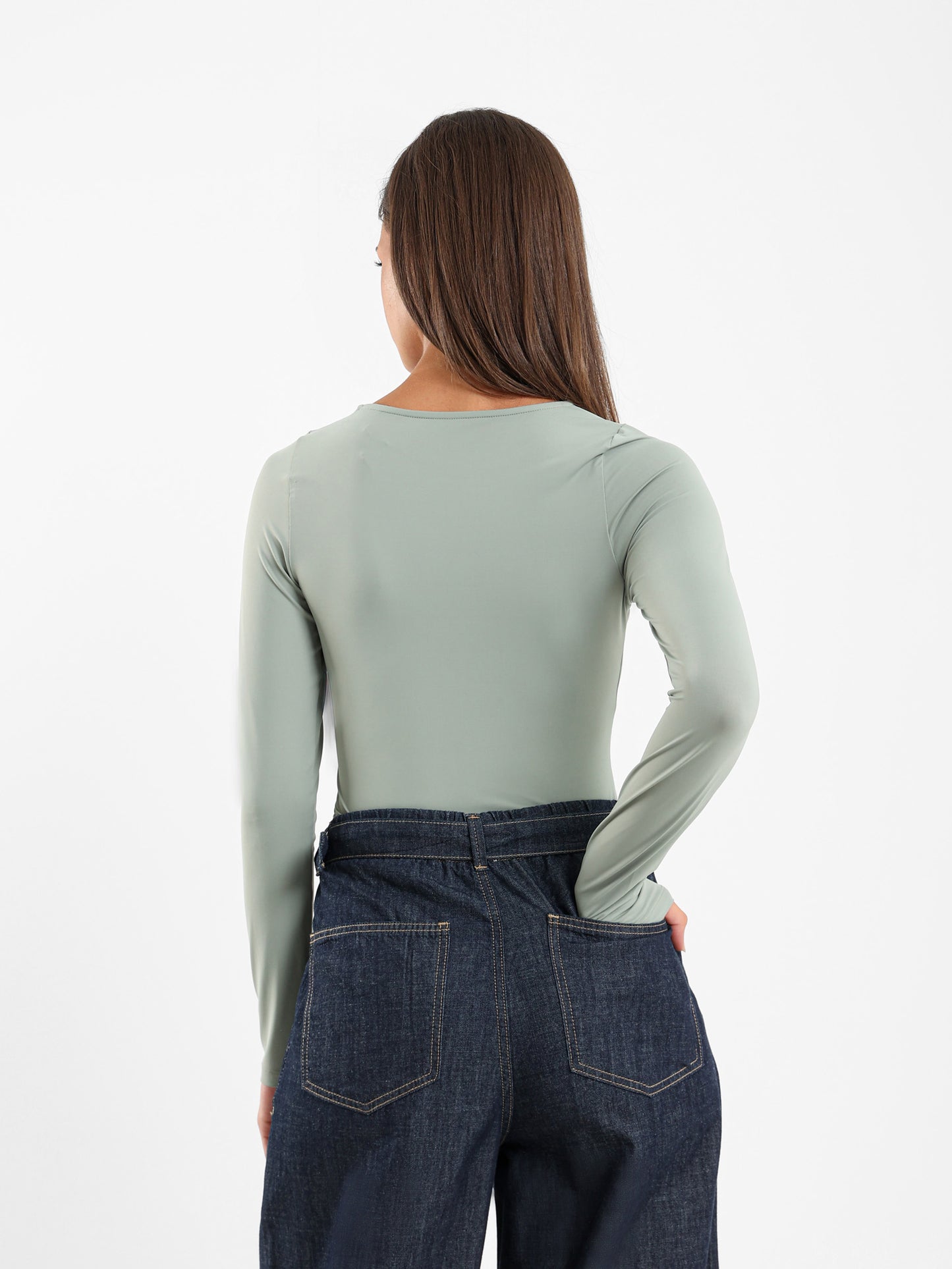 Fitted Basic Long Sleeve Top