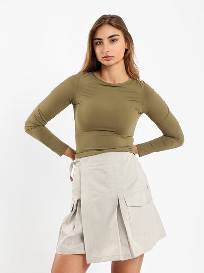Fitted Basic Long Sleeve Top