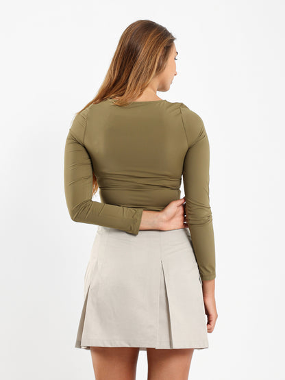 Fitted Basic Long Sleeve Top