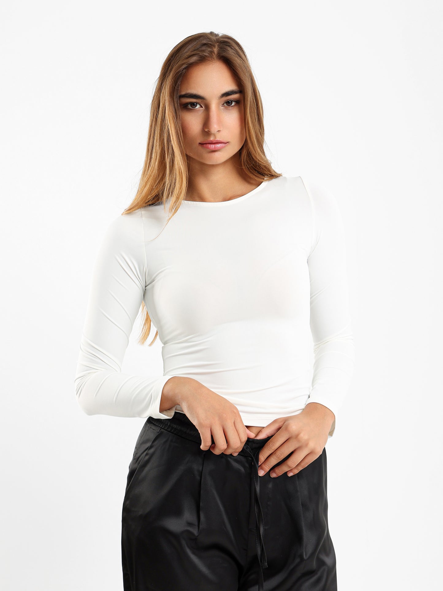 Fitted Basic Long Sleeve Top