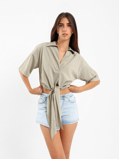 Tie-Front Shirt