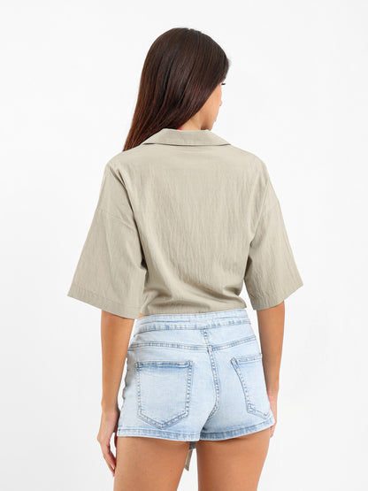 Tie-Front Shirt