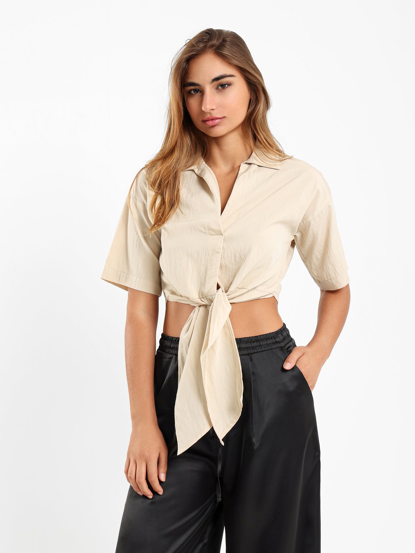 Tie-Front Shirt