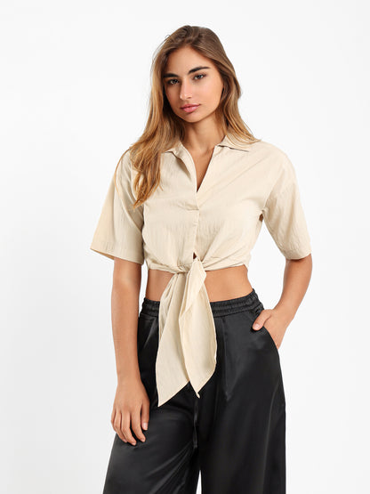 Tie-Front Shirt
