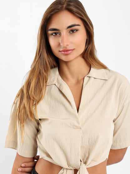 Tie-Front Shirt