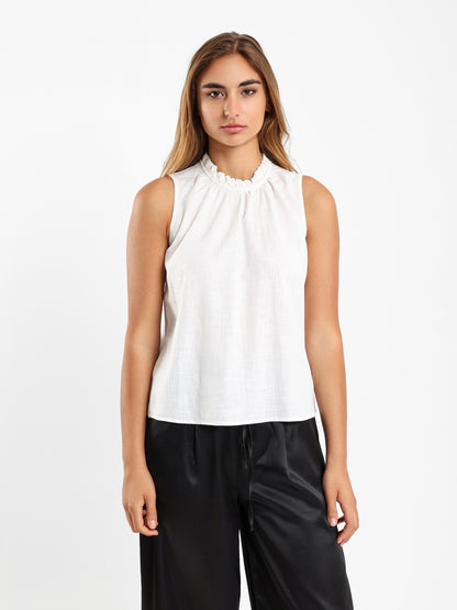 Ruffled Neck Top