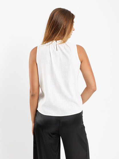 Ruffled Neck Top