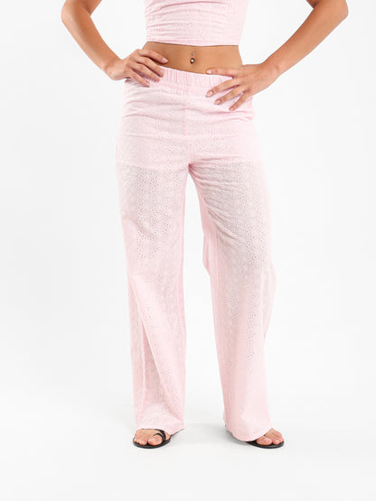 Perforated Elasticated Waistband Pants