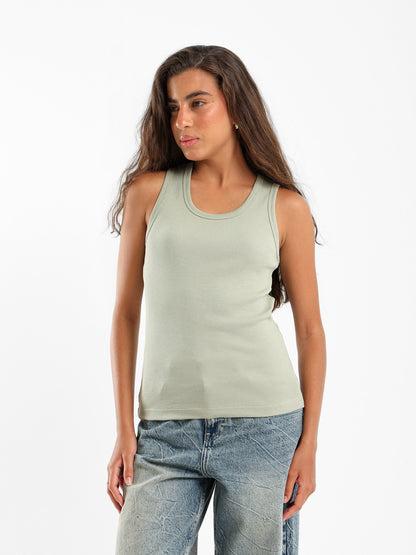 Sleeveless Solid Basic Top