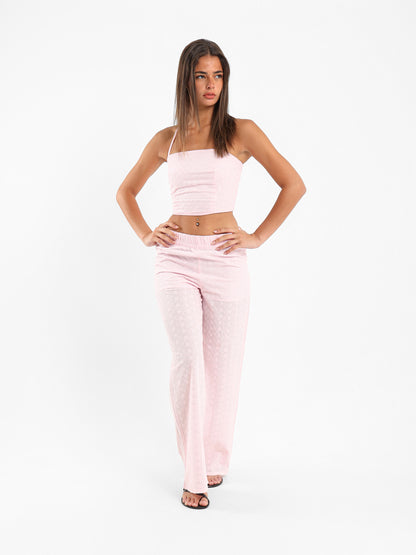 Perforated Elasticated Waistband Pants