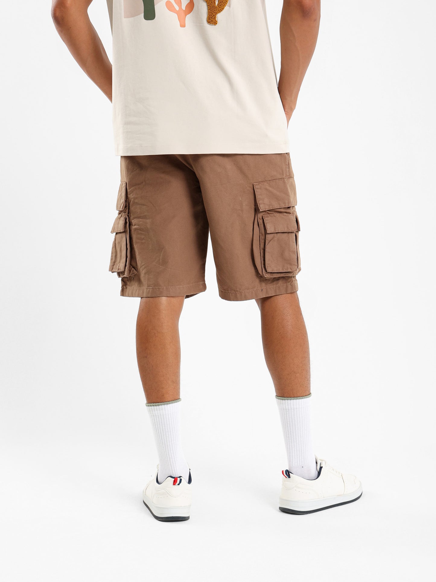 Elasticated Waistband Cargo Shorts