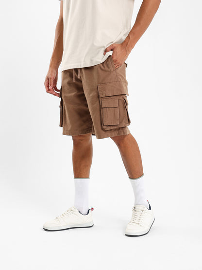 Elasticated Waistband Cargo Shorts
