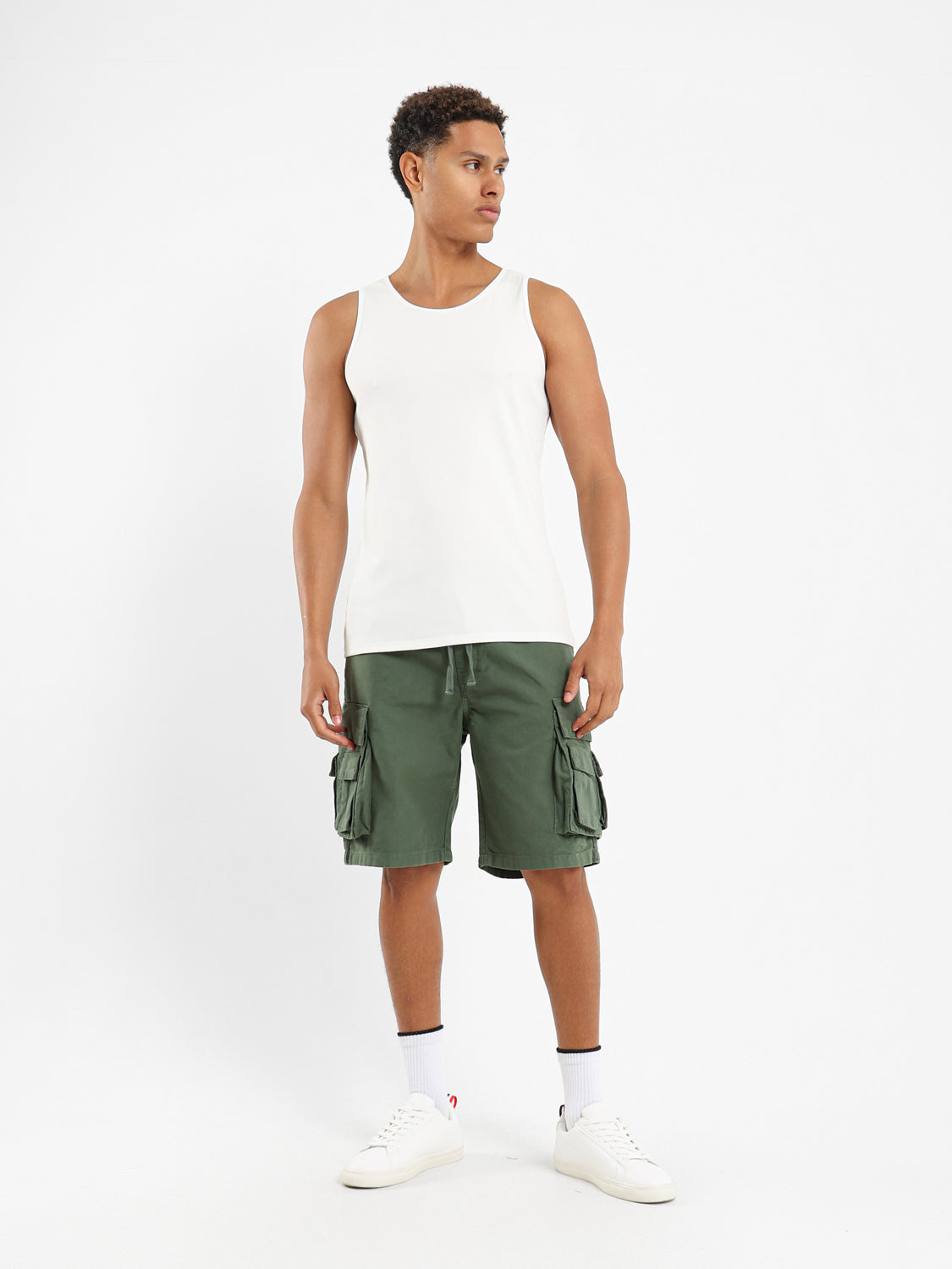Elasticated Waistband Cargo Shorts