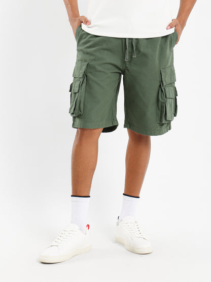 Elasticated Waistband Cargo Shorts
