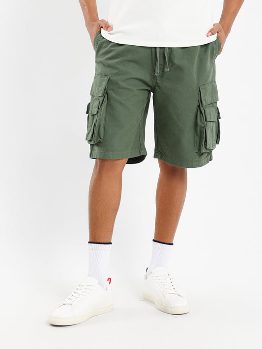 Elasticated Waistband Cargo Shorts
