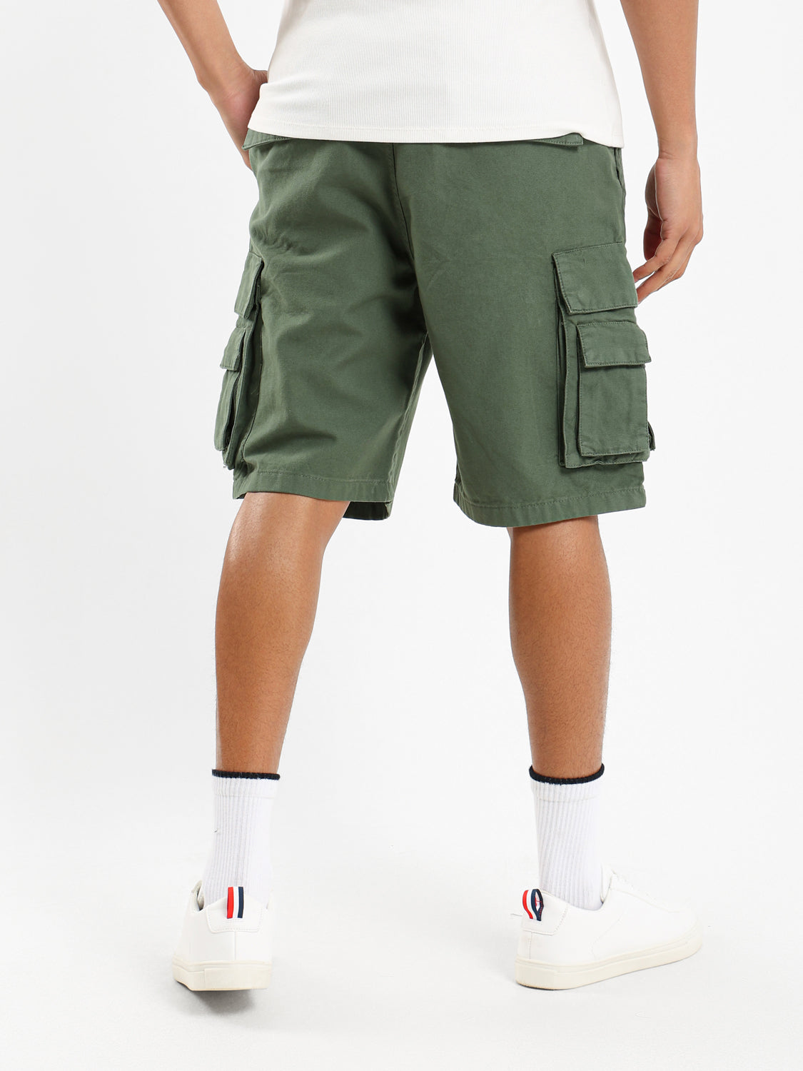 Elasticated Waistband Cargo Shorts
