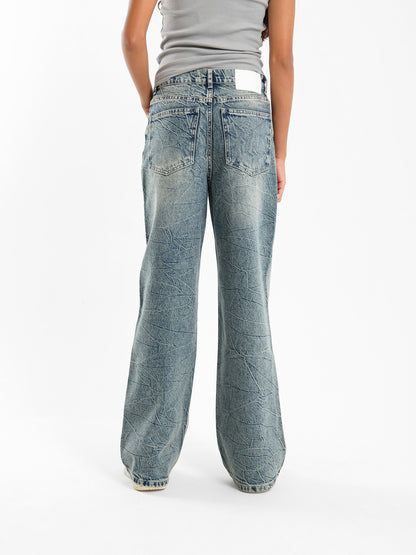 Baggy Washed Denim Jeans