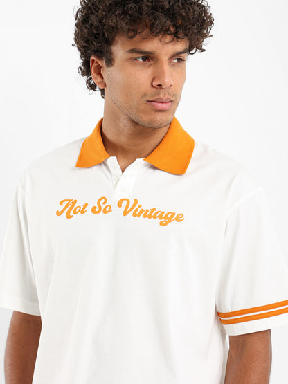 Oversized Jersey Polo With Contrast Collar